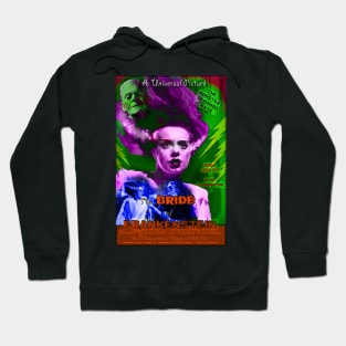 The Bride of Frankenstein Faux Retro Movie Poster Hoodie